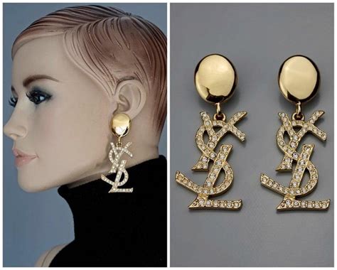 ysl blue ring price|YSL rhinestone earrings.